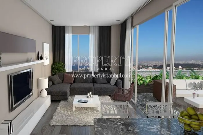 Small living room with a terrace in Evim Kadikoy