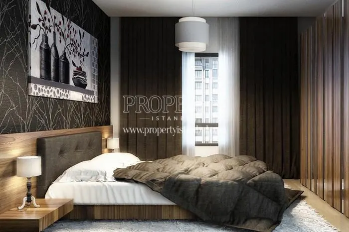 A bedroom in Evinpark Ada & Tepe Rezidans