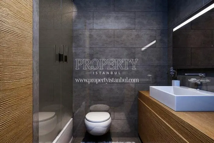 A bathroom in Evinpark Ada & Tepe Rezidans