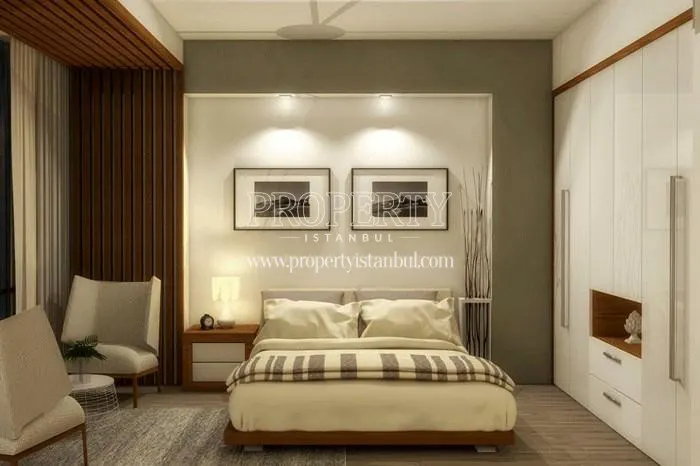 One of the master bedrooms in Evinpark Kadikoy