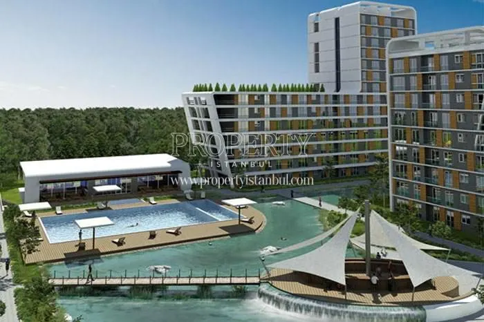 The panoramic view of the Evora Park compound
