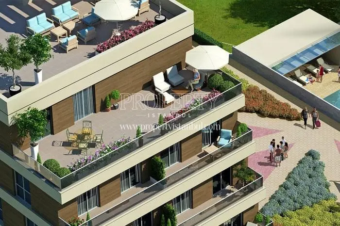 Penthouse and viewing terrace from above in Evra Life