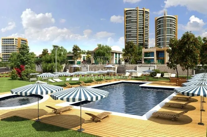 The outdoor swimming pool of Evviva Nirvana