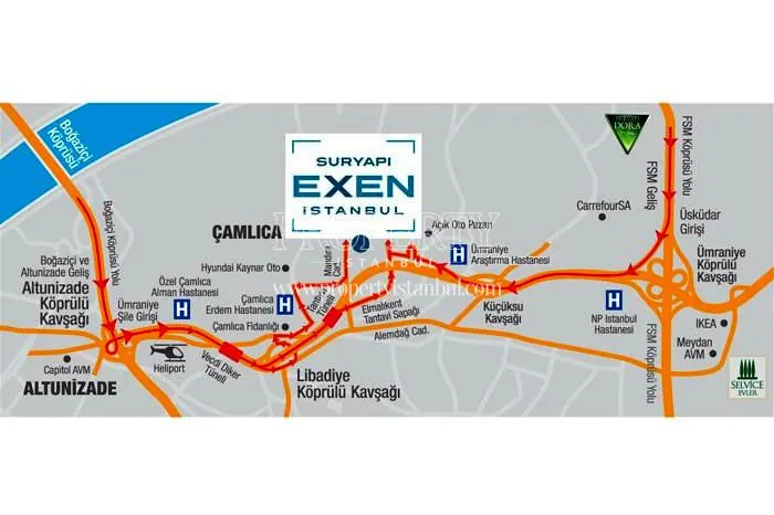 The location of Exen Istanbul