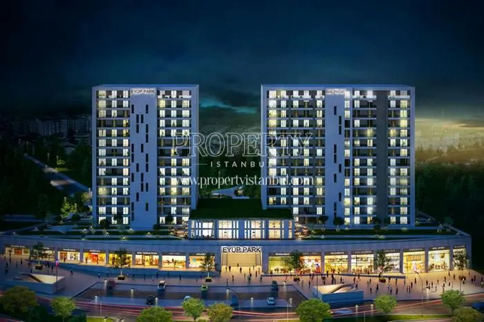 Eyup Park compound at night