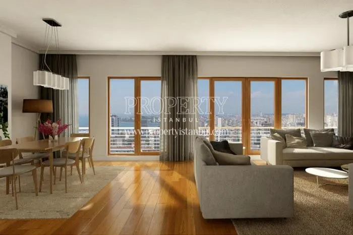 Spacious living room in F. Ayanoglu Residence