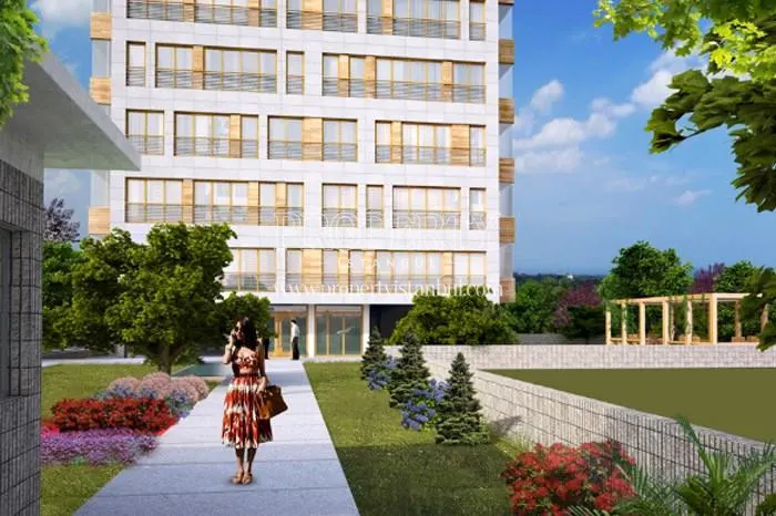 The walking track in the F. Ayanoglu Residence compound