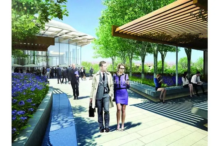 The employees resting in the Ferko Signature verdant garden