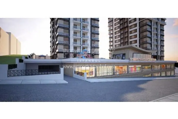 The shops under two buildings in Feza Park Evleri Gunesli