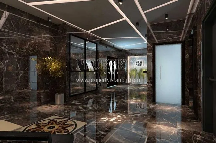 The inside of the Finans Evleri building