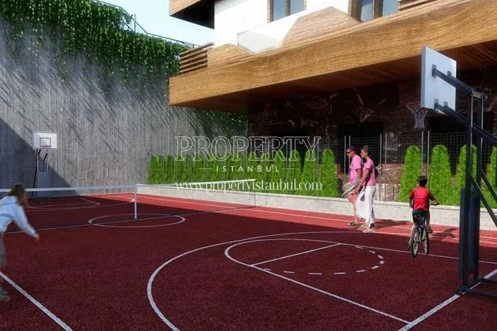 Basketball court in Finans Evleri
