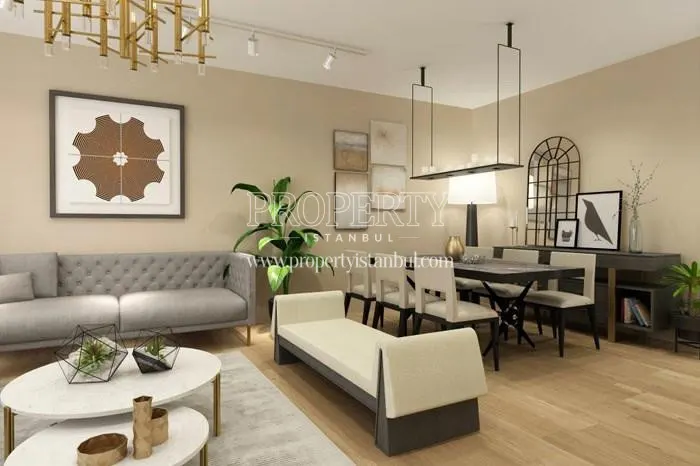 One of the living rooms in FlamingoBlu Mimarsinan