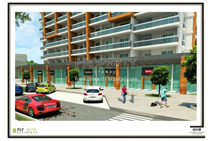 The shops in the Fly Butik Residence building