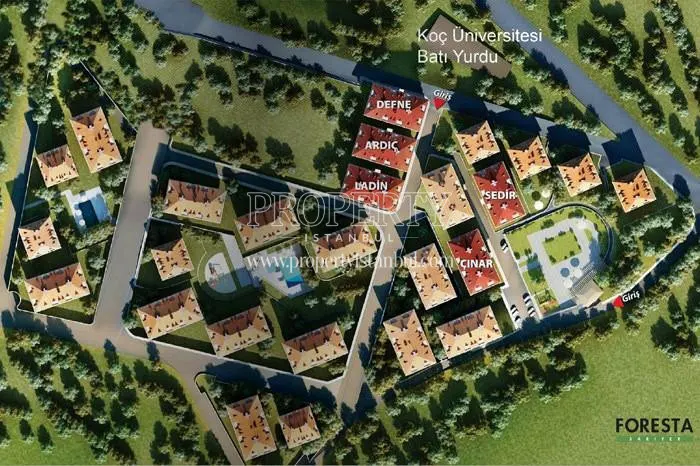 The layout plan of the Foresta Sariyer complex