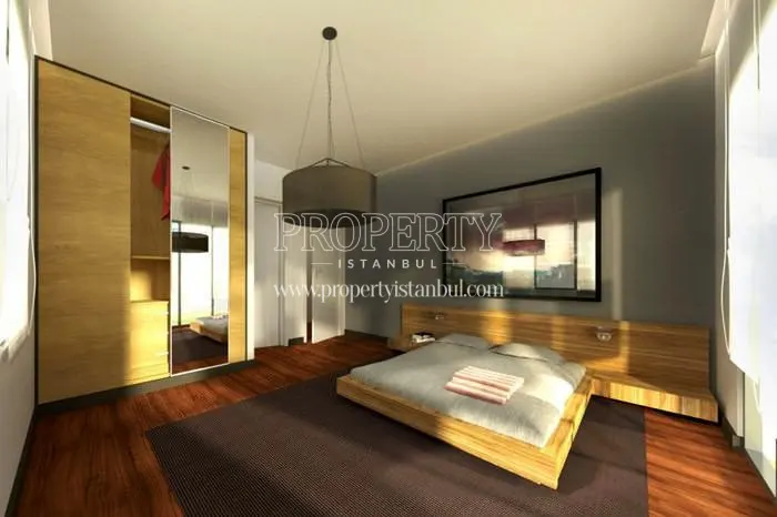 Wooden furniture in the master bedroom in Gaia Premium Houses