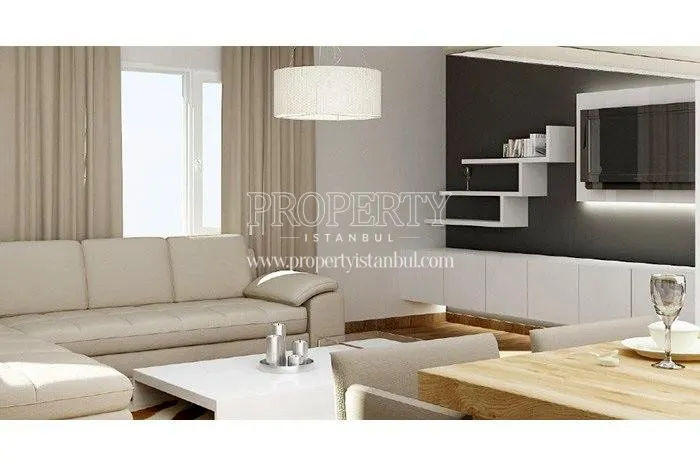 White living-room suite in the living room in Gelecek Reflex homes