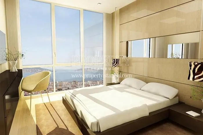 The master bedroom with the sea view from Gokdeniz Kartal