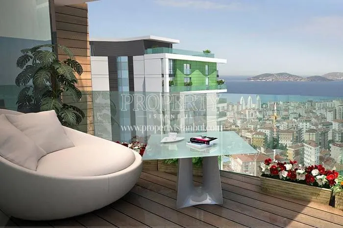 The sea view from the small balcony in Gokdeniz Kartal