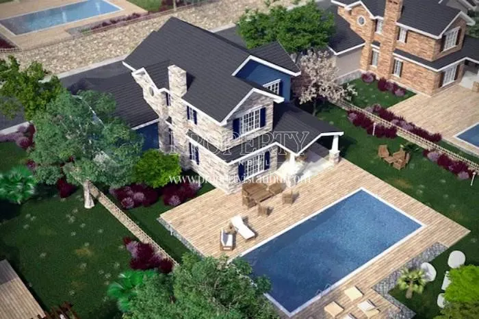 One of the villas with the private swimming pool in Gol Konaklari Karaagac