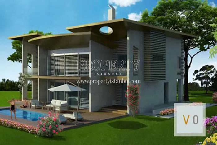 The villa with a swimming pool in the Golmahal project