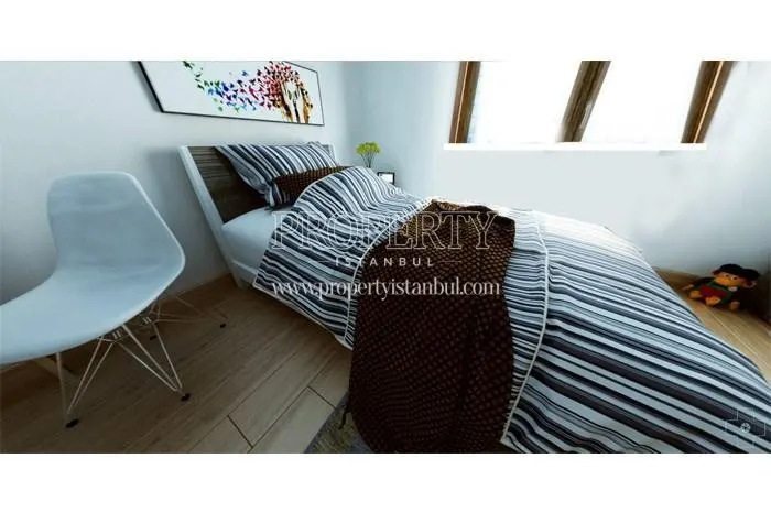 A bedroom in Goztepe Park