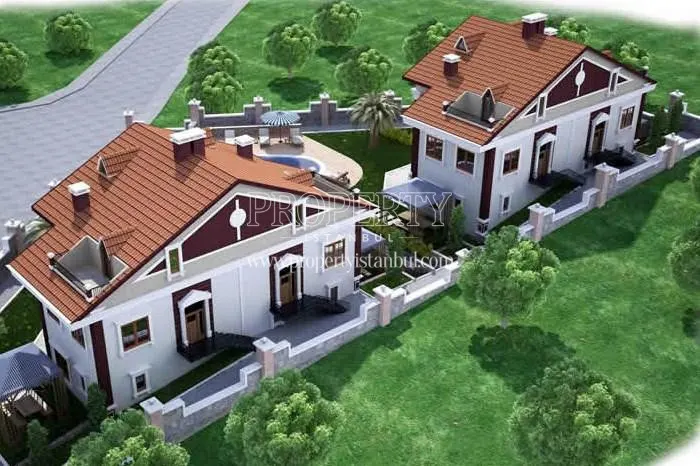 Gravur Zekeriyakoy Villalari view from the back side