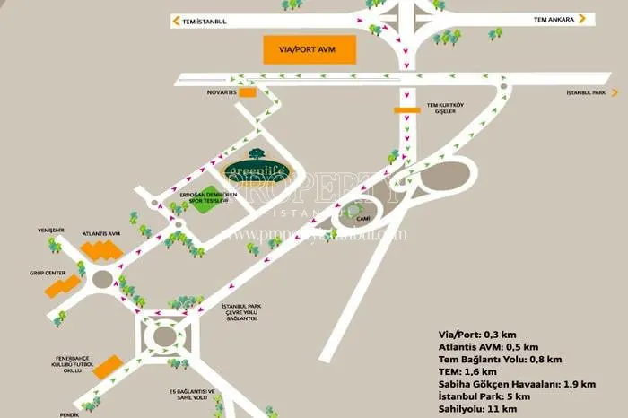 The location of Greenlife Residence
