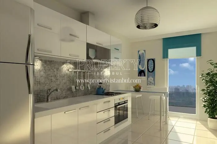 White kitchen in Greenlife Residence