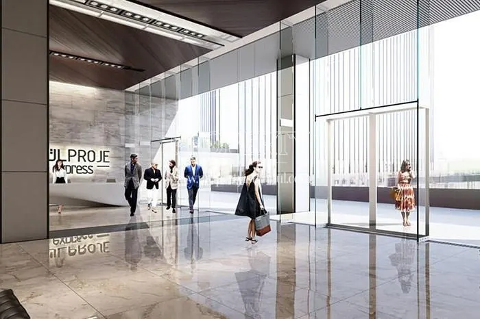The entrance of the Gul Proje Express building