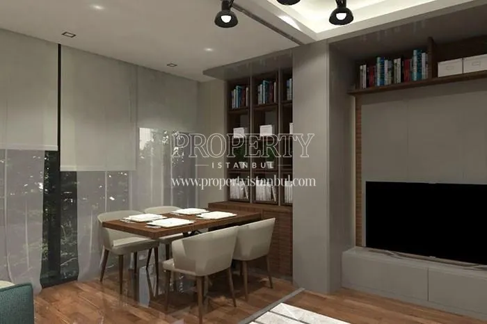 Small dining table in the sample apartment of Gul Proje Express