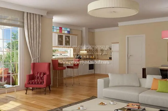 One of the living rooms in Gulnar Koru Evleri