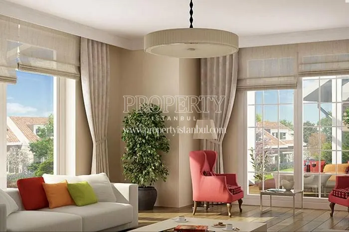 One of the living rooms in Gulnar Koru Evleri