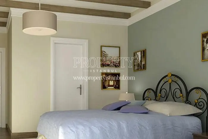 One of the master bedrooms in Gulnar Koru Evleri