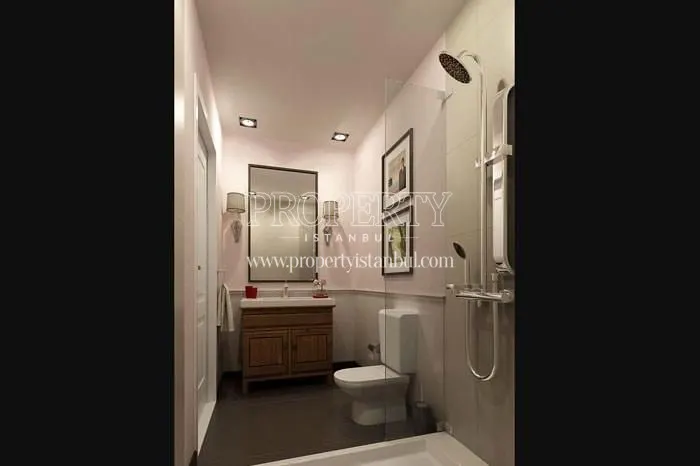 One of the bathrooms in Gulnar Koru Evleri