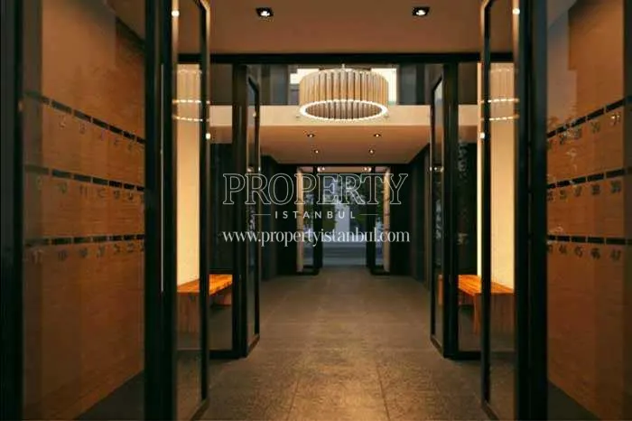 The entrance of one of the blocks in the Gunesli Konutlar compound