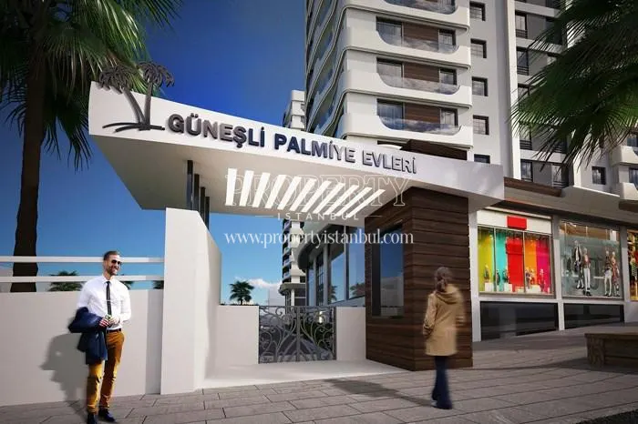 The entrance of Gunesli Palmiye Bahceleri