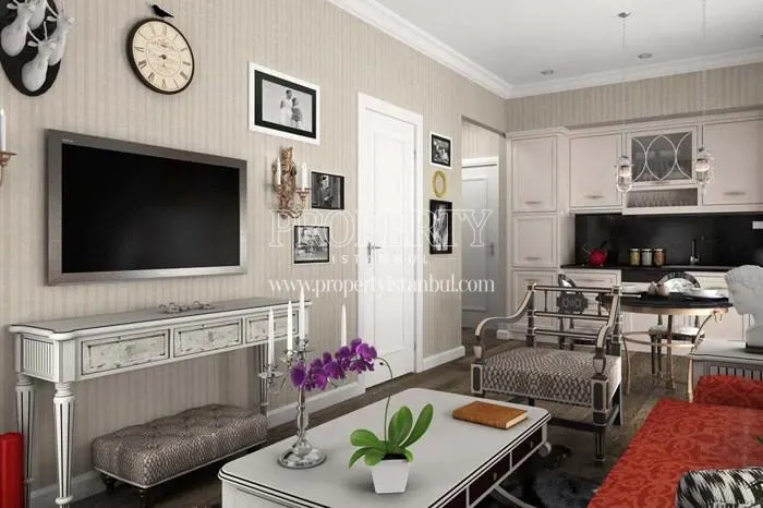 One of the living rooms in Gunvadi Evleri