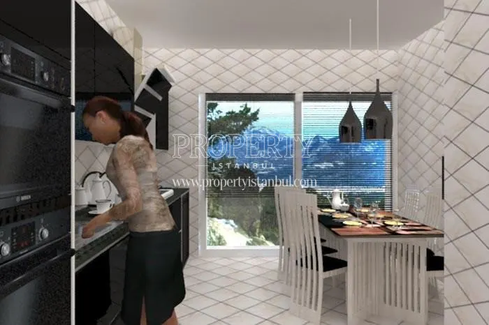 One of the kitchens in Guverte Evleri