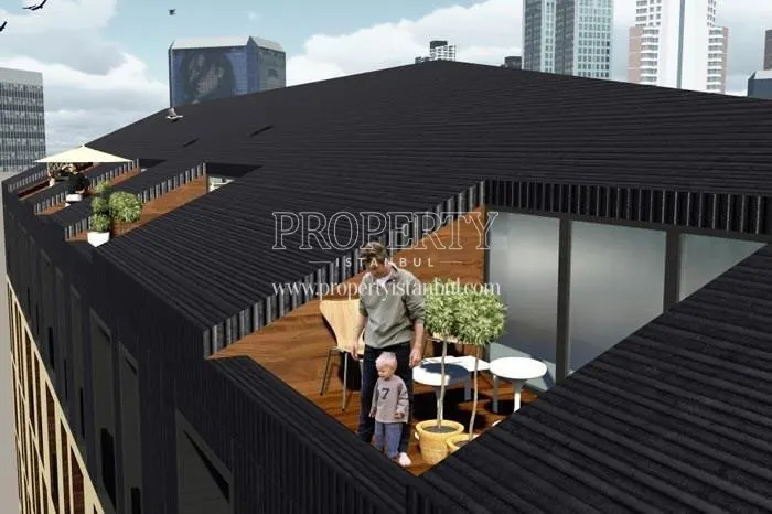 The penthouse in the Guzelbahce building