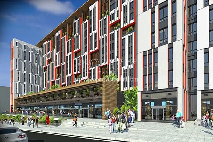 The shops under the residential building in Halic Panorama