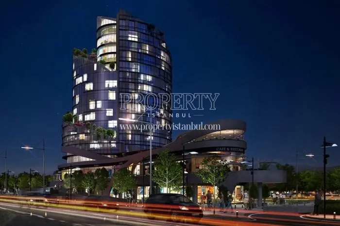 Helezon Plaza at night