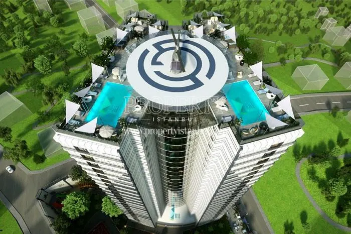The helicopter on the Hill Kartal roof