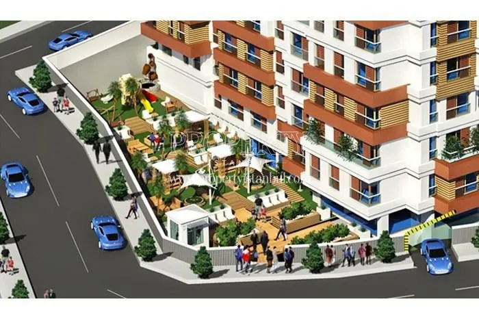 The garden view of Hill Town 11 Residence from above