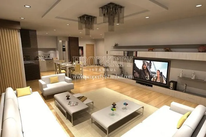 Spacious living room in Hitit Business Residence