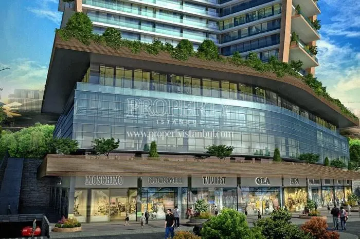 The shopping center under the Hitit Business Residence building