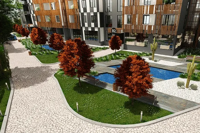 The landscape areas in Hol Park