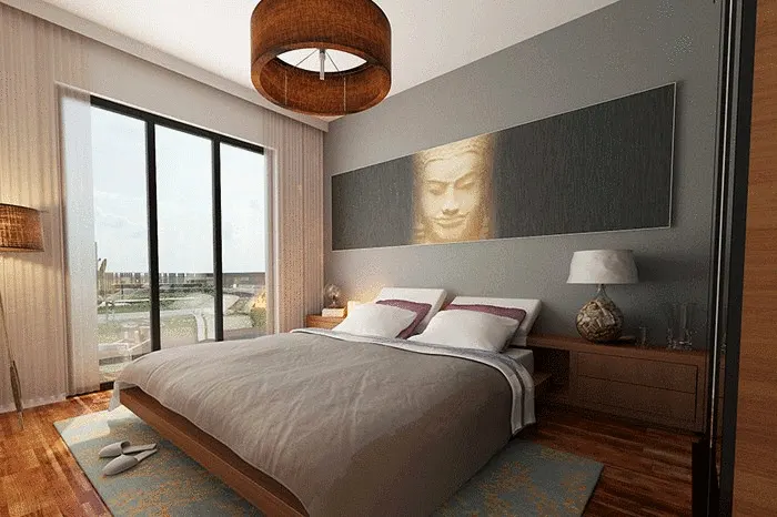 One of the master bedrooms in Hol Park