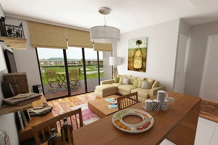 Small living room with a balcony in Hol Park