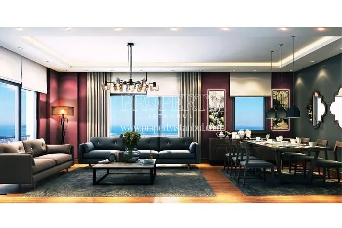The spacious living room in Huzurlu Marmara Bostanci