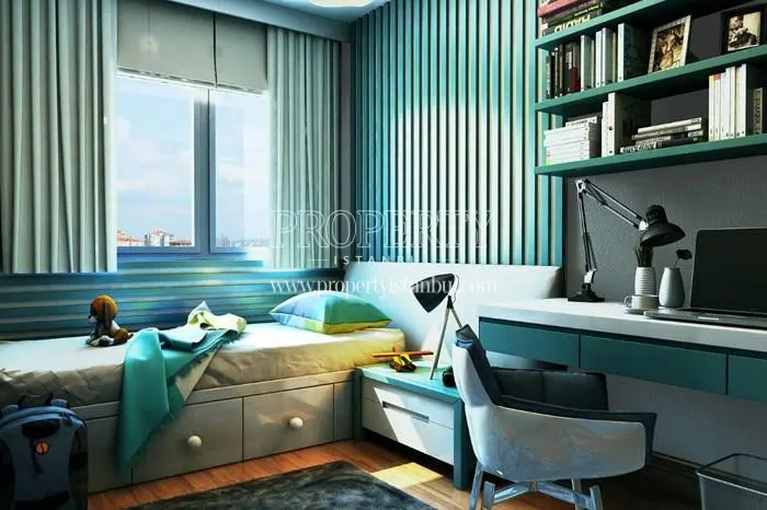Small well-designed bedroom in Huzurlu Marmara Bostanci apartments